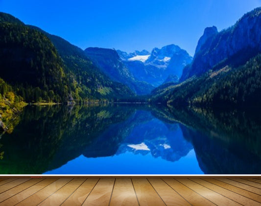 Avikalp MWZ2475 Mountains Pond River Lake Water Trees HD Wallpaper