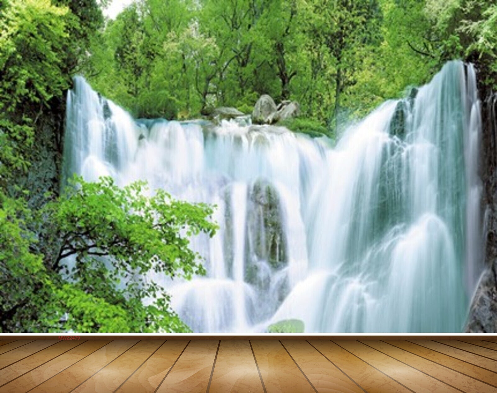 Avikalp MWZ2479 Trees Waterfalls Forest HD Wallpaper