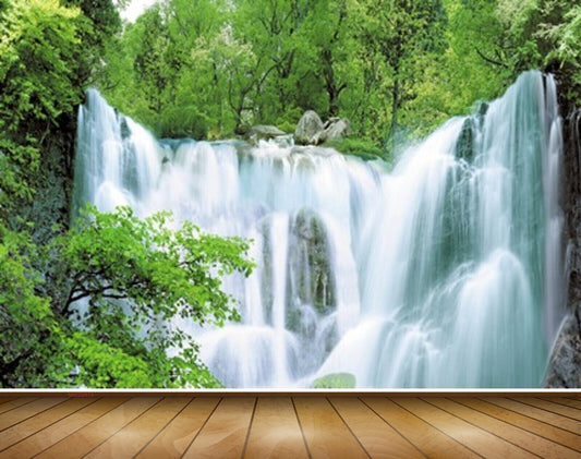 Avikalp MWZ2479 Trees Waterfalls Forest HD Wallpaper