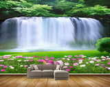 Avikalp MWZ2484 Trees Waterfalls Flowers Grass Pond River Lake Water HD Wallpaper