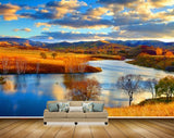 Avikalp MWZ2497 Clouds Trees Grass Pond River Lake Water HD Wallpaper