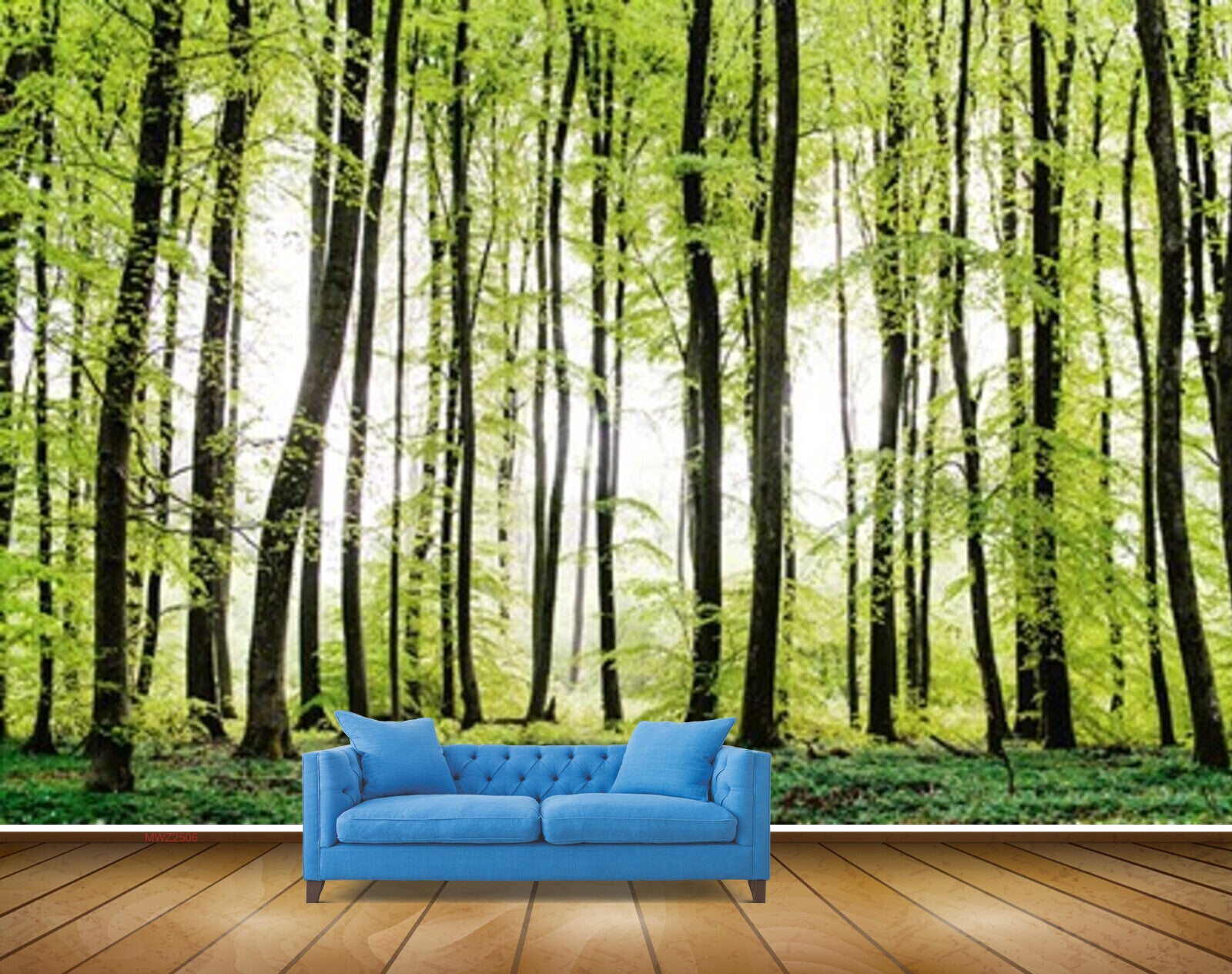 Avikalp MWZ2506 Trees Stems Leaves Forest HD Wallpaper