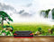Avikalp MWZ2512 Waterfalls Trees Grass Flowers Birds Mountains Clouds Stones HD Wallpaper