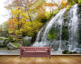 Avikalp MWZ2515 Waterfalls Trees Stones Leaves Pond River Lake Water HD Wallpaper