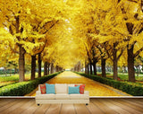 Avikalp MWZ2519 Trees Yellow Leaves Grass HD Wallpaper