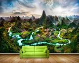 Avikalp MWZ2529 Mountains Clouds Pond River Lake Water House HD Wallpaper