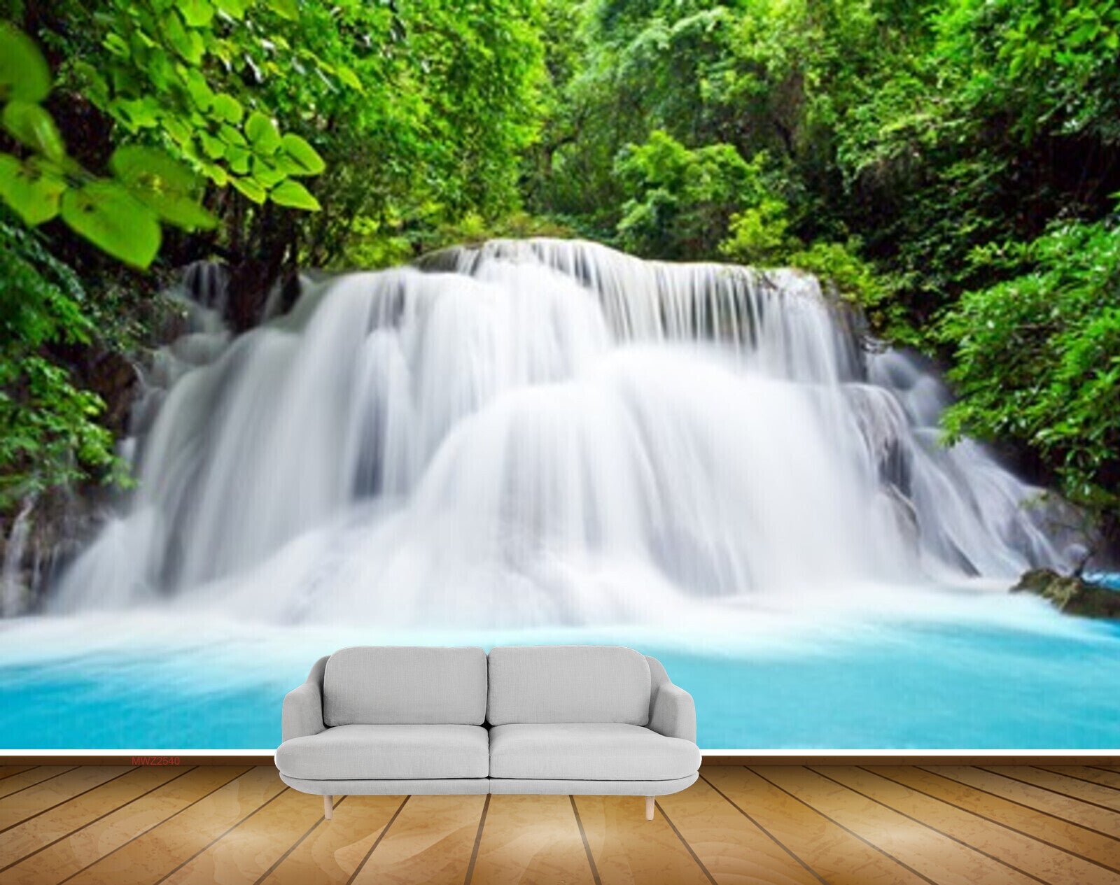 Avikalp MWZ2540 Trees Waterfalls River Water Pond Forest HD Wallpaper