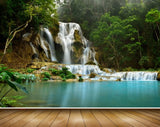 Avikalp MWZ2542 Trees Waterfalls Pond River Lake Water Leaves Stones Forest HD Wallpaper