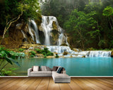 Avikalp MWZ2542 Trees Waterfalls Pond River Lake Water Leaves Stones Forest HD Wallpaper