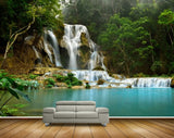 Avikalp MWZ2542 Trees Waterfalls Pond River Lake Water Leaves Stones Forest HD Wallpaper