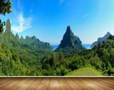 Avikalp MWZ2545 Mountains Clouds Trees Forest HD Wallpaper