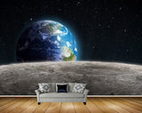 Avikalp MWZ2558 Moon Stars Globe Earth Planet Space HD Wallpaper
