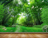 Avikalp MWZ2583 Bamboo Trees Grass Plants Birds Garden Flowers HD Wallpaper
