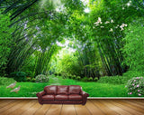 Avikalp MWZ2583 Bamboo Trees Grass Plants Birds Garden Flowers HD Wallpaper