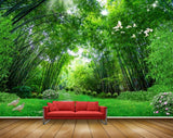 Avikalp MWZ2583 Bamboo Trees Grass Plants Birds Garden Flowers HD Wallpaper