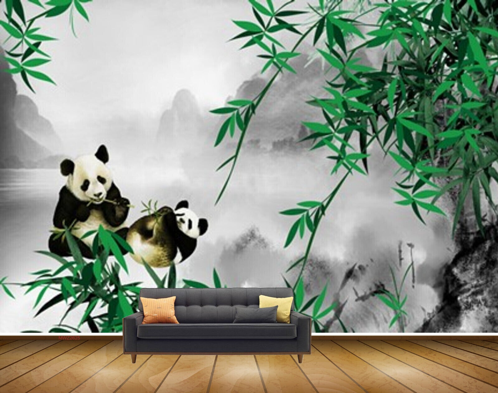 Avikalp MWZ2634 Bamboo Trees Hut Birds River Pond Water Leaves HD Wall –  Avikalp International - 3D Wallpapers