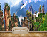 Avikalp MWZ2651 Mountains Trees Birds Clouds HD Wallpaper