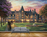 Avikalp MWZ2698 Monument Couples Trees Garden Grass Horse Painting HD Wallpaper