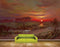 Avikalp MWZ2724 Sunset Sunrise Clouds Sky Trees Animals Grass Road Trees Painting HD Wallpaper