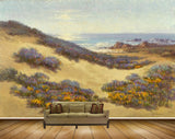 Avikalp MWZ2742 Mountains Sand Flowers Plants Sea River Water Painting HD Wallpaper