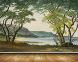 Avikalp MWZ2744 Trees Mountains River Water Sand Painting HD Wallpaper