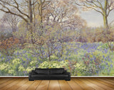 Avikalp MWZ2749 Trees Grass Leaves Flowers Branches Painting HD Wallpaper