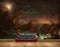 Avikalp MWZ2751 Mountains Trees Sea Boat Girl Night Painting HD Wallpaper