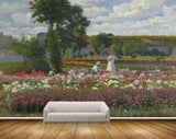 Avikalp MWZ2845 Clouds Treed Flowers Plants Graden Couples Painting HD Wallpaper