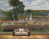 Avikalp MWZ2845 Clouds Treed Flowers Plants Graden Couples Painting HD Wallpaper