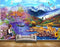 Avikalp MWZ2916 Birds Mountains House Boy Lake Deers Flowers Stones Boat River Pond Lake Water Painting HD Wallpaper