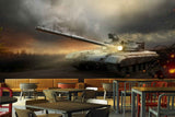 Avikalp MWZ2977 Fighter Tank HD Wallpaper for Cafe Restaurant