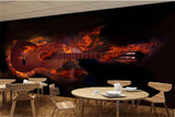 Avikalp MWZ2978 Guitar Firing HD Wallpaper for Cafe Restaurant