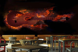 Avikalp MWZ2978 Guitar Firing HD Wallpaper for Cafe Restaurant