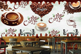 Avikalp MWZ2983 Coffee Beans Cups Saucers HD Wallpaper for Cafe Restaurant