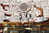 Avikalp MWZ2984 Cups Coffee Fork Spoons HD Wallpaper for Cafe Restaurant