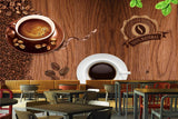 Avikalp MWZ2987 Coffee Beans Cups Saucers HD Wallpaper for Cafe Restaurant