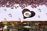 Avikalp MWZ2988 Coffe Beans Cups Saucer Spoons HD Wallpaper for Cafe Restaurant