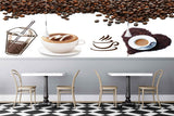 Avikalp MWZ2989 Coffee Beans Milkshake Cups HD Wallpaper for Cafe Restaurant