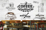 Avikalp MWZ2995 Coffee Spoons Acoustic Guitar Buns HD Wallpaper for Cafe Restaurant