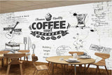 Avikalp MWZ3008 Coffee Cupcake Spoons Guitar HD Wallpaper for Cafe Restaurant