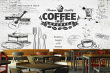 Avikalp MWZ3008 Coffee Cupcake Spoons Guitar HD Wallpaper for Cafe Restaurant