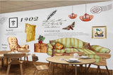 Avikalp MWZ3009 Sofas Chairs Flies Quotes HD Wallpaper for Cafe Restaurant