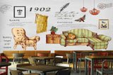 Avikalp MWZ3009 Sofas Chairs Flies Quotes HD Wallpaper for Cafe Restaurant