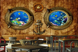 Avikalp MWZ3014 Arrow Chakra Fishes Stones HD Wallpaper for Cafe Restaurant