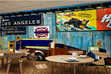 Avikalp MWZ3016 Los Angeles Vehicle HD Wallpaper for Cafe Restaurant