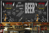 Avikalp MWZ3017 Beer Lager Barbeque Cate HD Wallpaper for Cafe Restaurant
