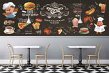 Avikalp MWZ3018 Restaurant Menu Burger Coffee Pizza HD Wallpaper for Cafe Restaurant