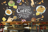 Avikalp MWZ3019 Coffee Premium Cafe Biscuits HD Wallpaper for Cafe Restaurant