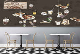 Avikalp MWZ3023 Milkshakes Sandwich Chicken HD Wallpaper for Cafe Restaurant
