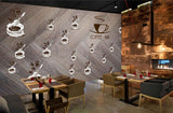 Avikalp MWZ3042 Coffee Bar Beans Bags Spoons HD Wallpaper for Cafe Restaurant